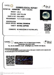 5.45/CT Natural Yellow Sapphire With Govt Lab Certificate (23310)